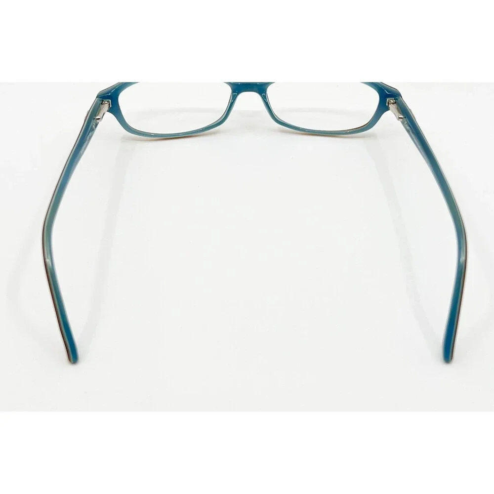 Scott Harris Eyeglasses Womens Brown Blue 244 01 Oval Full Rim Frames 49-16-135
